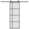 vidaXL Rennihur&eth; me&eth; v&eacute;lb&uacute;na&eth;arsetti Svart 76x205 cm ESG Gler