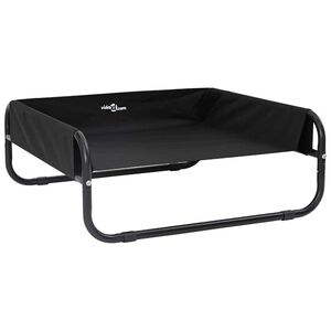 vidaXL Hundarúm Svartur 75 x 75 x 30 cm Stál