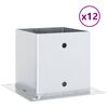 vidaXL Sta&eth;abotnar Ferkanta&eth;ir 12 stk 141x141 mm Galvaniseru&eth;u St&aacute;l