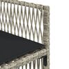 vidaXL 11 Hluta Gar&eth;bor&eth;stofusetti&eth; me&eth; P&uacute;&eth;um Lj&oacute;sgr&aacute;r P&oacute;l&yacute;rattan