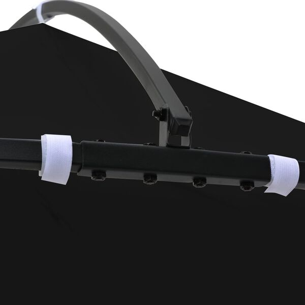 vidaXL Garðskáli 300x290 cm Reykgrár Hringlaga