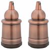 vidaXL lampahaldarar 2 stk Red Bronze E27