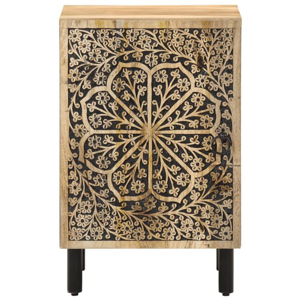 vidaXL Baðherbergisskápur 38x33x58 cm Gegnheill Mangóviður