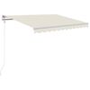 vidaXL Sj&aacute;lfvirkt Skyggni me&eth; LED og Vndskynjara 350x250 cm Rj&oacute;mahv&iacute;tt