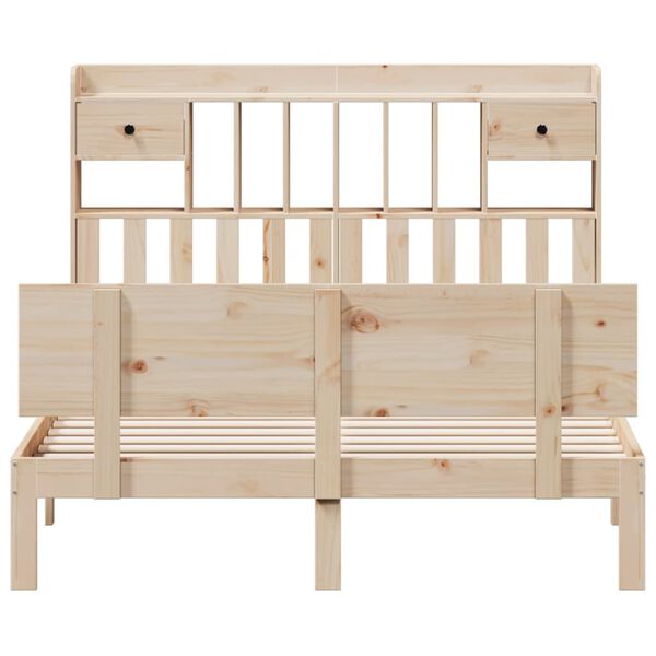 vidaXL R&uacute;mgrind me&eth; B&oacute;kahillu &aacute;n D&yacute;nu 140x200 cm Gegnheil Fura