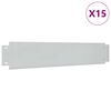 vidaXL Be&eth;kantar 15 stk S&iacute;nkh&uacute;&eth;a&eth; St&aacute;l 100x20 cm