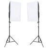 vidaXL Ljósmyndabúnaður með Ljósasetti, Bakgrunni og Endurkastara