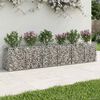 vidaXL Gabion h&aelig;kka&eth; r&uacute;m 2 pcs Silfur 300 x 50 x 60 cm