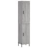 vidaXL H&aacute;r Sk&aacute;pur Gr&aacute;r Sonoma 34,5x34x180 cm Samsettur Vi&eth;ur