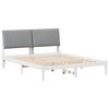 vidaXL Ramsv&iacute;k me&eth; h&ouml;fu&eth;gafl Hv&iacute;tt 150 x 200 cm Solid furuhikk
