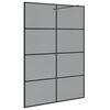 vidaXL Gangsturtuveggur Svartur 140 x 195 cm hertu&eth; gler