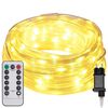 vidaXL R&ouml;nd lj&oacute;s me&eth; 120 LED Heitur hv&iacute;tur 5 m PVC