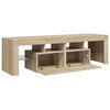 804367 vidaXL TV Cabinet with LED Lights Sonoma Oak 140x35x40 cm