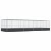 vidaXL St&oacute;rt Fuglab&uacute;r me&eth; Framlengingu Silfurlita&eth; 932x307x212 cm St&aacute;l