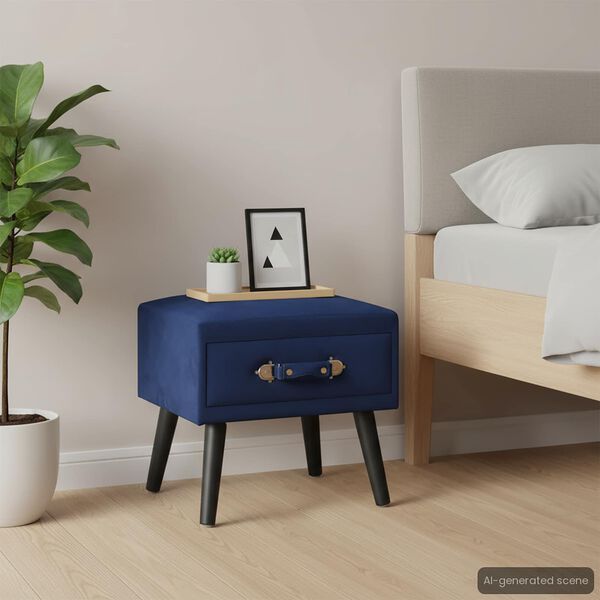 vidaXL N&aacute;ttbor&eth; Bl&aacute;tt 40x35x40 cm Flauel