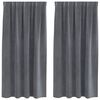 vidaXL Myrkratj&ouml;ld 2 pcs Lj&oacute;sgr&aacute;r 140 x 175 cm Flauel