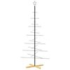 vidaXL J&oacute;latr&eacute; &uacute;r m&aacute;lmi me&eth; vi&eth;arbotni Svartur 180 cm