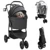 vidaXL Folding g&aelig;lud&yacute;ravagn Svartur 78 x 54 x 101 cm P&oacute;l&yacute;ester