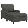 vidaXL Chaise Lounge me&eth; p&uacute;&eth;i Svartur 91 x 157 x 91 cm Gervile&eth;ur