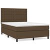 vidaXL H&oacute;lfa&eth; Springr&uacute;m me&eth; D&yacute;nu D&ouml;kkbr&uacute;nt 140x190 cm Tauefni