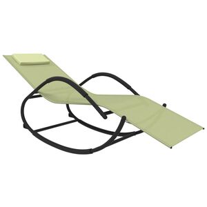 vidaXL S&oacute;lbekkur &aacute; Rugguf&oacute;tum Rj&oacute;mahv&iacute;tur St&aacute;l og Text&iacute;lene-efni