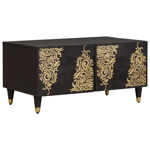 vidaXL S&oacute;fabor&eth; Svartur 80 x 50 x 40 cm Hart mang&oacute;tr&eacute;