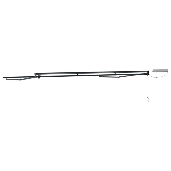 vidaXL Rafmagns afturkr&aelig;f skuggak&aacute;pugrind Hv&iacute;t 2,5 x 2 m St&aacute;l