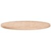 vidaXL Bor&eth;plata &Oslash;60x2,5 cm &Oacute;me&eth;h&ouml;ndlu&eth; Gegnheil Eik