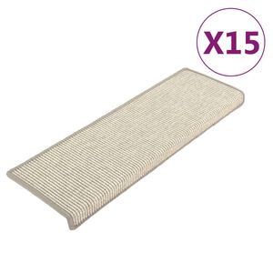 vidaXL Stigamottur 15 stk 65x21x4 cm silfurlitaðar rétthyrndar brúnir