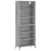 vidaXL H&aacute;r Sk&aacute;pur Gr&aacute;r Sonoma 69,5x32,5x180 cm Samsettur Vi&eth;ur