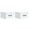 vidaXL Vegghengdur n&aelig;turbor&eth;sk&aacute;pur 2 pcs Hv&iacute;tur 34,5 x 33 x 20 cm