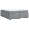 vidaXL H&oacute;lfa&eth; Springr&uacute;m me&eth; D&yacute;nu Lj&oacute;sgr&aacute;tt 200x200 cm Efni