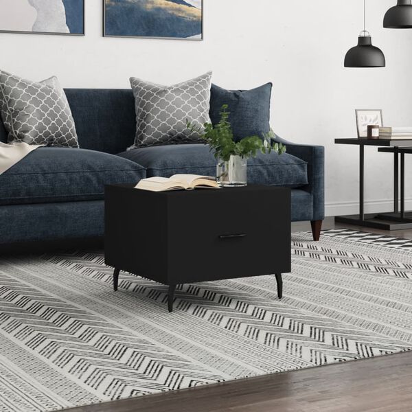 vidaXL S&oacute;fabor&eth; Svartur 50x50x40 cm Samsettur Vi&eth;ur