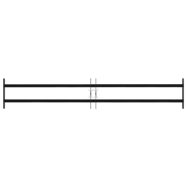 vidaXL Gluggagrill Svartur 176 x 30 cm Dufth&uacute;&eth;a&eth; st&aacute;l