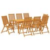 vidaXL 9 hluta Gar&eth;bor&eth;stofusett 180x90x75 cm Gegnheill Akas&iacute;uvi&eth;ur