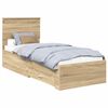 vidaXL Ramsv&iacute;k Sonoma Eik og Silfur 75 x 190 cm Samsettur vi&eth;ur