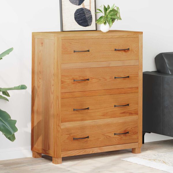 vidaXL Cabinet me&eth; sk&uacute;ffu me&eth; geymslu Br&uacute;nn Samsettur vi&eth;ur