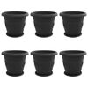 vidaXL Pl&ouml;ntupottar 6 pcs Svartur &Oslash; 39 x 32 cm Plast