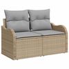 vidaXL Gar&eth;s&oacute;fa sett me&eth; p&uacute;&eth;i 8 pcs Drapplita&eth;ur Poly rattan