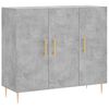 vidaXL Skenkur Steypugr&aacute;r 90x34x80 cm Samsettur Vi&eth;ur