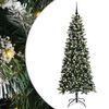 vidaXL Gervi j&oacute;latr&eacute; me&eth; 300 LED Gr&aelig;nn 180 cm PVC, plast og st&aacute;l