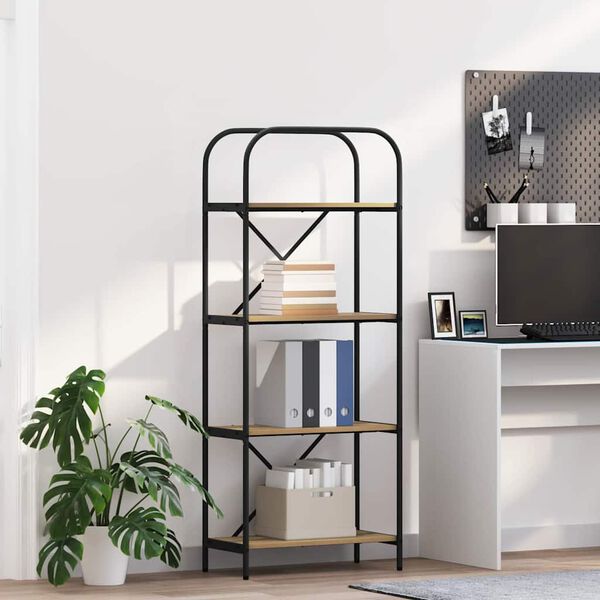 vidaXL Hilla Artisan Eik 60 x 30 x 146 cm Samsettur vi&eth;ur