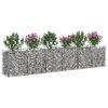 vidaXL Gabion h&aelig;kka&eth; r&uacute;m 2 pcs Silfur 300 x 50 x 60 cm