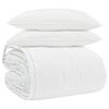 vidaXL R&uacute;mfatasett me&eth; kodda 3 pcs Hv&iacute;tt D&uacute;nfja&eth;rir
