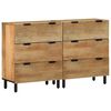 vidaXL Skenkar 2 stk Br&uacute;nir 60x33x75 cm Solid Wood Mango