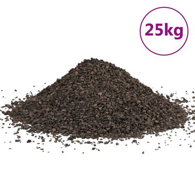 vidaXL Basalt Steinar 25 kg Svartir 1-3 mm