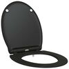 vidaXL WC sete Svartur 47 x 37,5 x 3,8 cm Duroplast