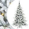 vidaXL Gervi hengdu j&oacute;latr&eacute; me&eth; 300 LED Hv&iacute;tt 180 cm PVC og St&aacute;l