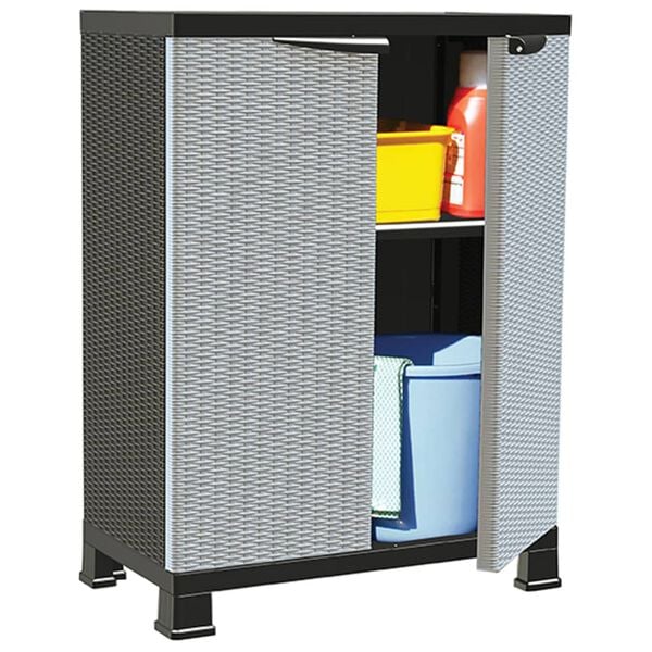 vidaXL Plastsk&aacute;pur 68x39x92 cm Rattan-&aacute;fer&eth;