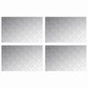 vidaXL Stigaplata R&eacute;tthyrningur 4 pcs Silfur 80 x 50 cm &Aacute;l